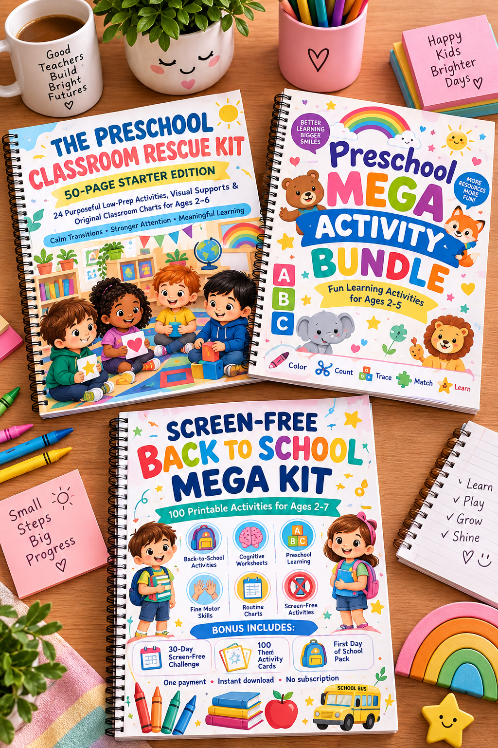 Tiny Learners preschool printable activity bundles